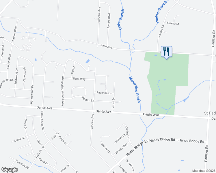 map of restaurants, bars, coffee shops, grocery stores, and more near 1781 Cobblestone Lane in Vineland