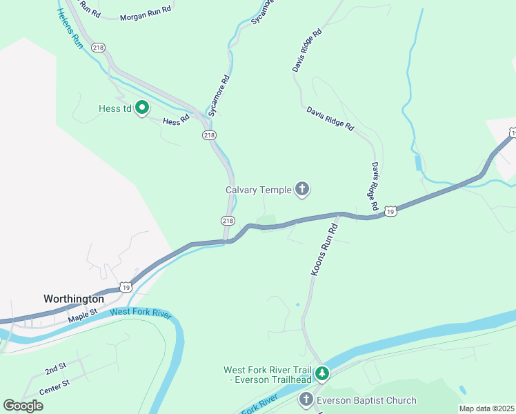 map of restaurants, bars, coffee shops, grocery stores, and more near 3976 Freedom Highway in Fairmont