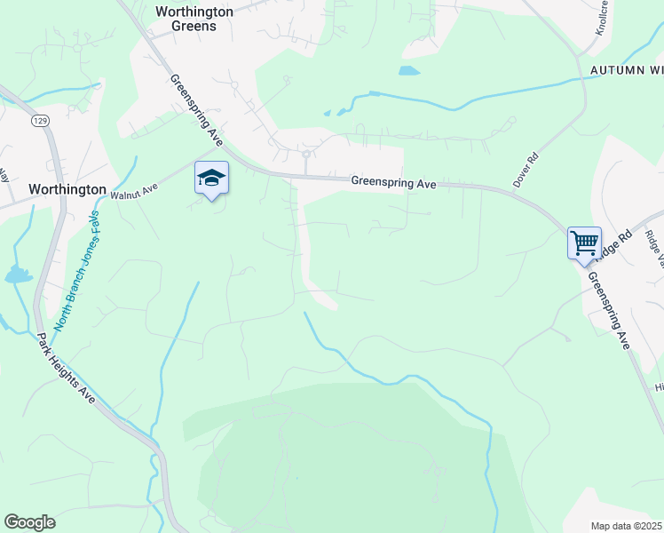 map of restaurants, bars, coffee shops, grocery stores, and more near 4 Chellis Court in Owings Mills
