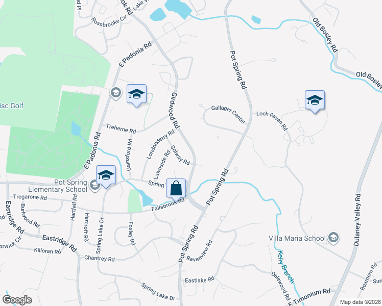 map of restaurants, bars, coffee shops, grocery stores, and more near 2506 Girdwood Road in Lutherville-Timonium