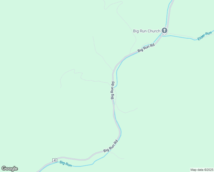 map of restaurants, bars, coffee shops, grocery stores, and more near Big Run Road in Middlebourne