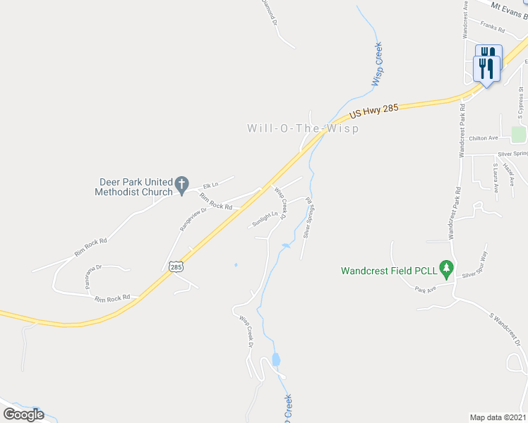 map of restaurants, bars, coffee shops, grocery stores, and more near 57 Sunlight Lane in Bailey