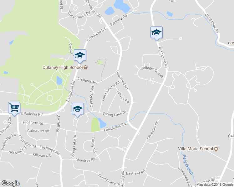 map of restaurants, bars, coffee shops, grocery stores, and more near 2519 Lawnside Road in Lutherville-Timonium