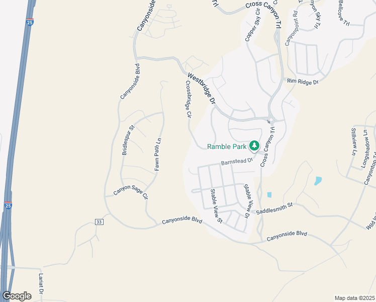 map of restaurants, bars, coffee shops, grocery stores, and more near 1415 Westbridge Drive in Castle Pines