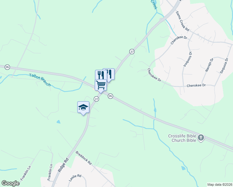 map of restaurants, bars, coffee shops, grocery stores, and more near 2514 West Liberty Road in Westminster