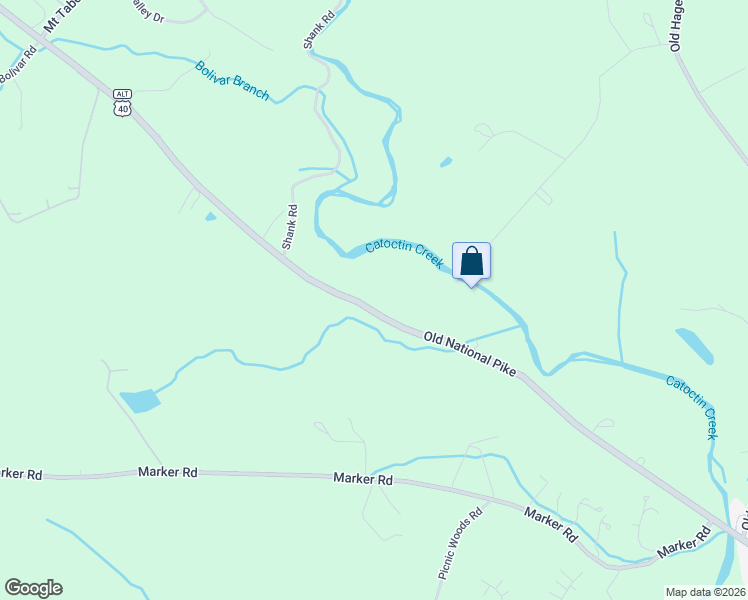 map of restaurants, bars, coffee shops, grocery stores, and more near 2650 Old National Pike in Middletown
