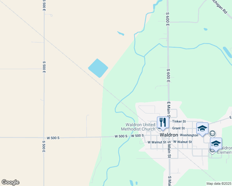 map of restaurants, bars, coffee shops, grocery stores, and more near in Waldron