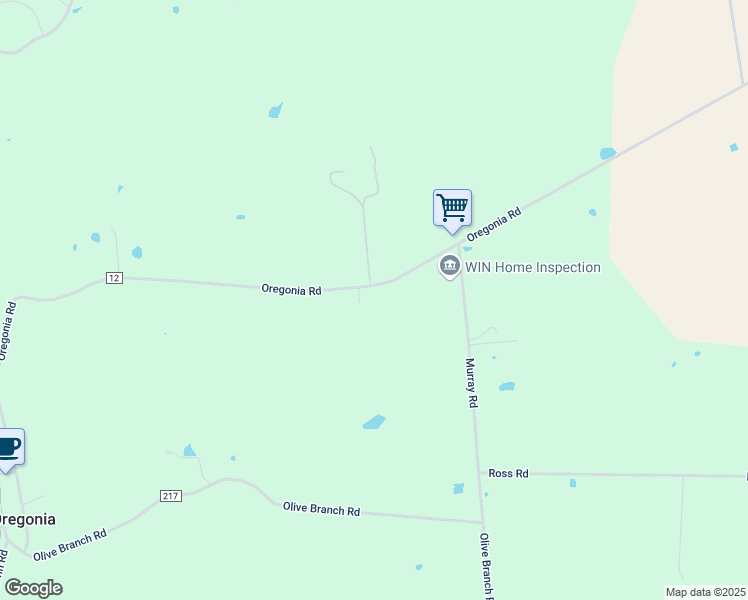 map of restaurants, bars, coffee shops, grocery stores, and more near 6335 Oregonia Road in Oregonia