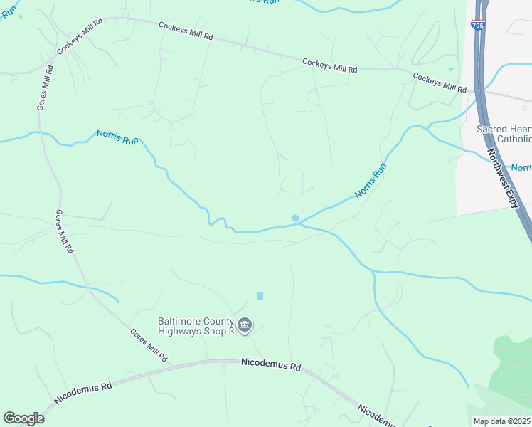 map of restaurants, bars, coffee shops, grocery stores, and more near 66 Benson Lane in Reisterstown