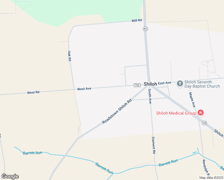 map of restaurants, bars, coffee shops, grocery stores, and more near 117 West Avenue in Shiloh