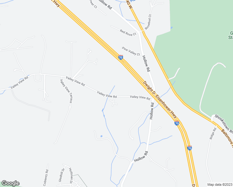 map of restaurants, bars, coffee shops, grocery stores, and more near 4424 Valley View Road in Middletown