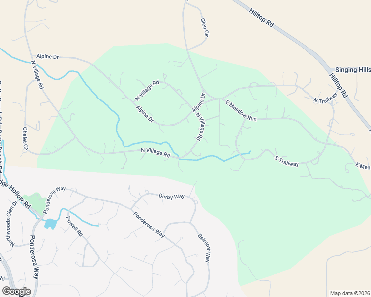 map of restaurants, bars, coffee shops, grocery stores, and more near 6678 North Village Road in Parker