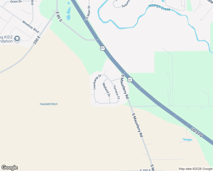 map of restaurants, bars, coffee shops, grocery stores, and more near 1632 Terrace Court in Franklin