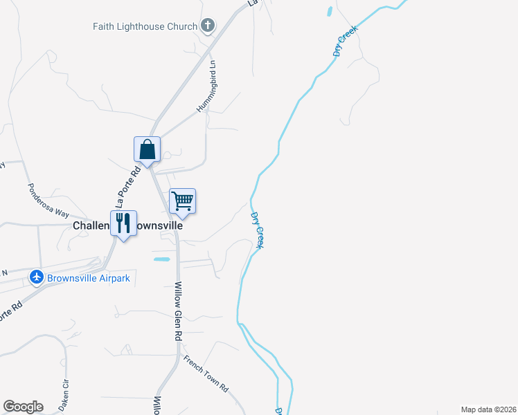 map of restaurants, bars, coffee shops, grocery stores, and more near 17085 Mccrank Lane in Challenge-Brownsville