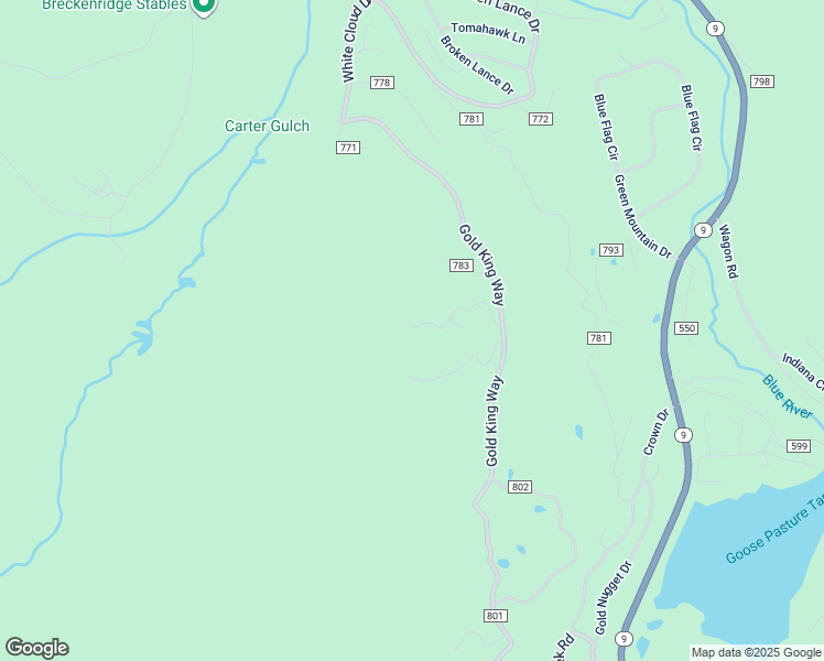 map of restaurants, bars, coffee shops, grocery stores, and more near 440 Gold King Way in Breckenridge