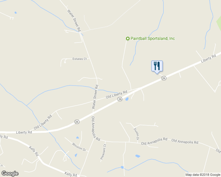 map of restaurants, bars, coffee shops, grocery stores, and more near 10322 Old Liberty Road in Frederick