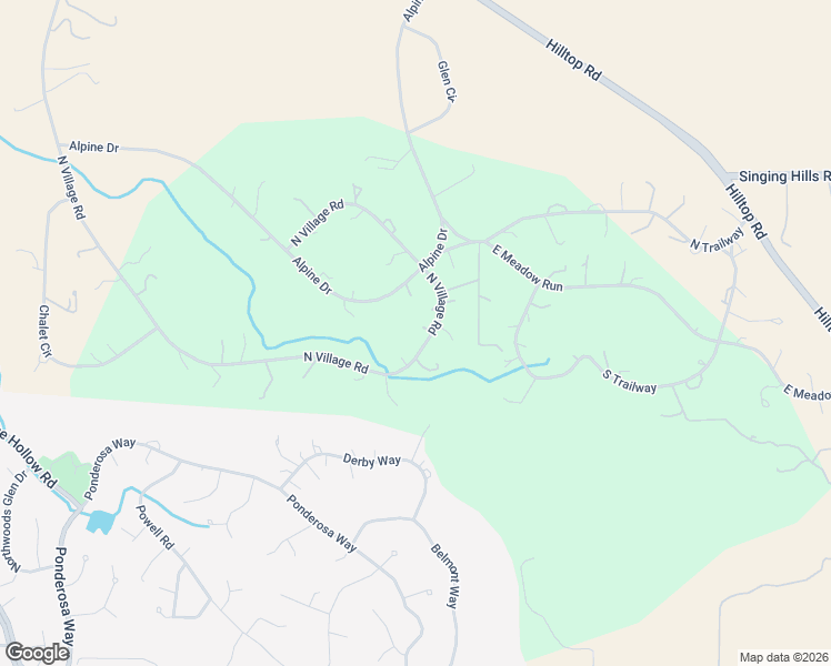 map of restaurants, bars, coffee shops, grocery stores, and more near 6678 North Village Road in Parker