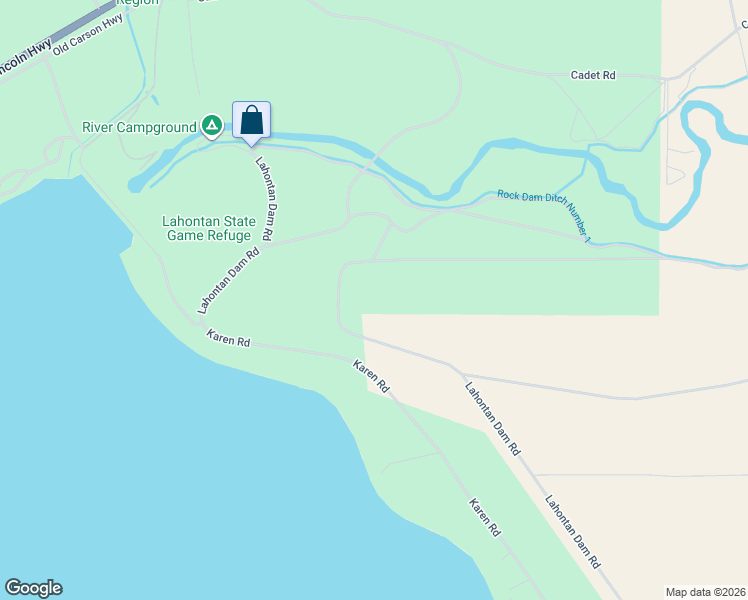 map of restaurants, bars, coffee shops, grocery stores, and more near 17001 Lahontan Dam Road in Fallon