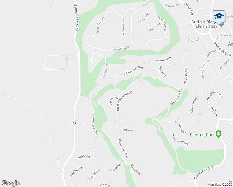 map of restaurants, bars, coffee shops, grocery stores, and more near 1074 Cypress Way in Castle Rock