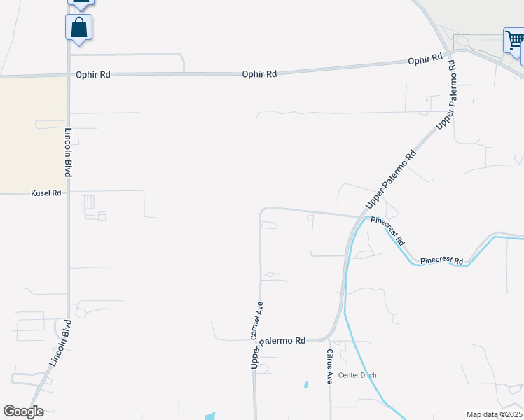 map of restaurants, bars, coffee shops, grocery stores, and more near 1539 Pinecrest Road in Oroville
