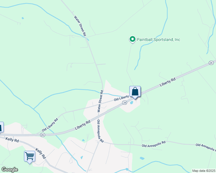 map of restaurants, bars, coffee shops, grocery stores, and more near 8229 Water Street Road in Walkersville