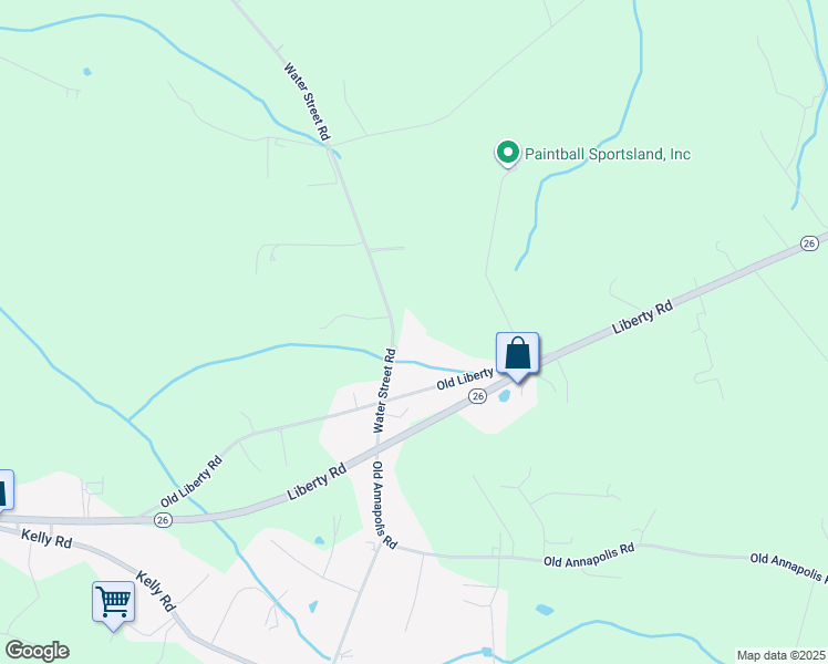 map of restaurants, bars, coffee shops, grocery stores, and more near 8229 Water Street Road in Walkersville