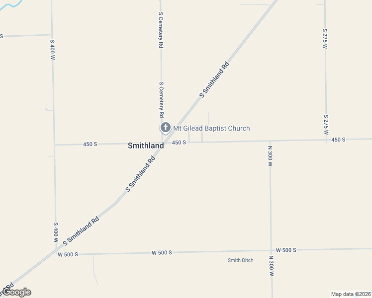 map of restaurants, bars, coffee shops, grocery stores, and more near 3483 West 450 South in Shelbyville