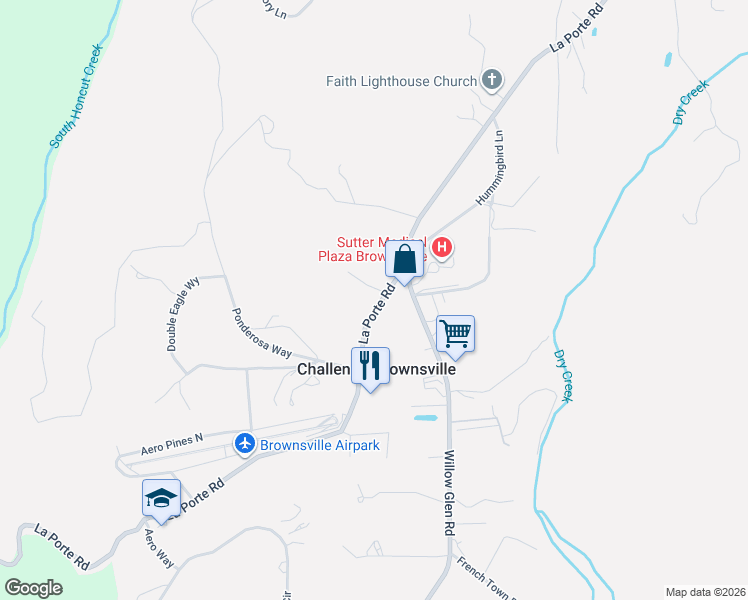 map of restaurants, bars, coffee shops, grocery stores, and more near 8765-8785 Mystic Mine Drive in Challenge-Brownsville