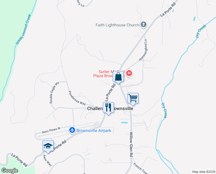map of restaurants, bars, coffee shops, grocery stores, and more near 8765-8785 Mystic Mine Drive in Challenge-Brownsville