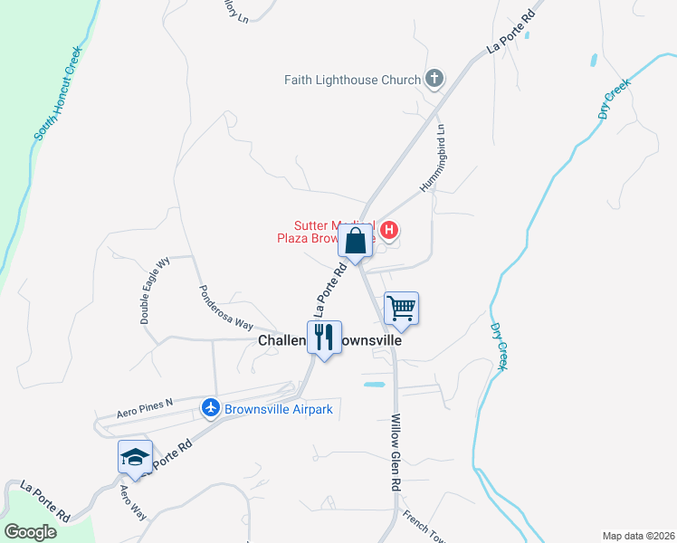map of restaurants, bars, coffee shops, grocery stores, and more near 8765 Mystic Mine Drive in Challenge-Brownsville