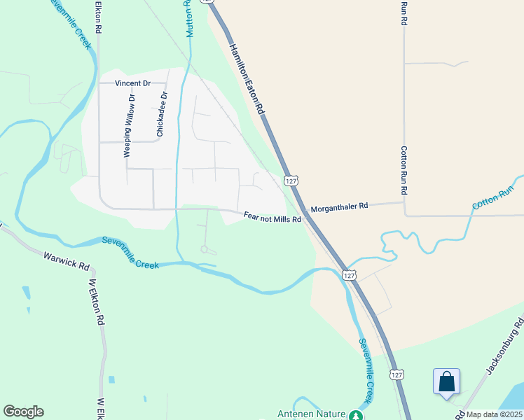 map of restaurants, bars, coffee shops, grocery stores, and more near 3278 Fear not Mills Road in Hamilton