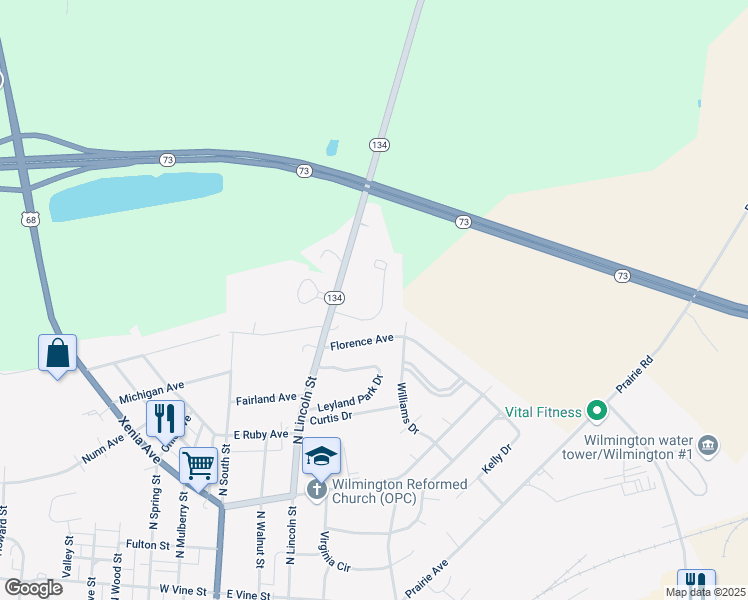map of restaurants, bars, coffee shops, grocery stores, and more near 1147 Brownberry Drive in Wilmington