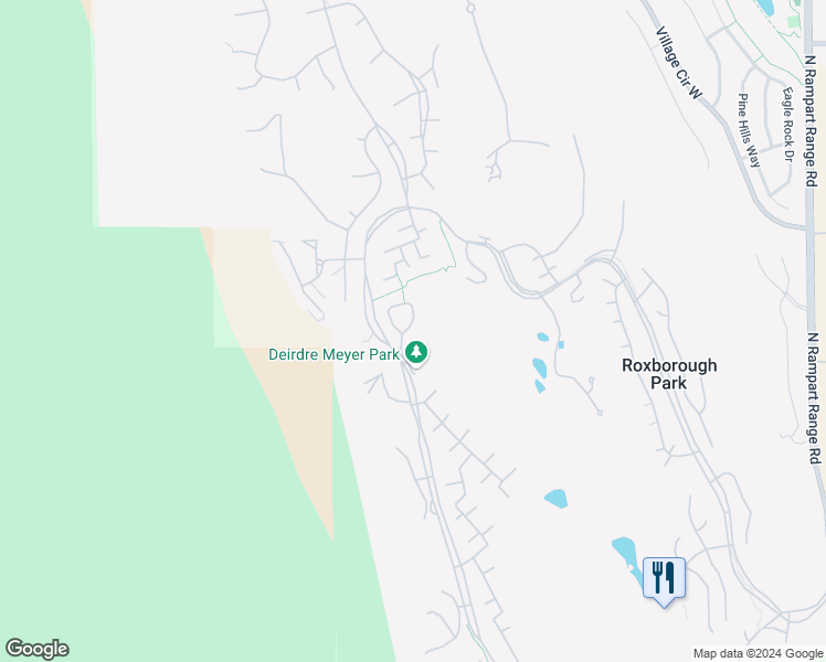 map of restaurants, bars, coffee shops, grocery stores, and more near 6815 Raspberry Run in Littleton