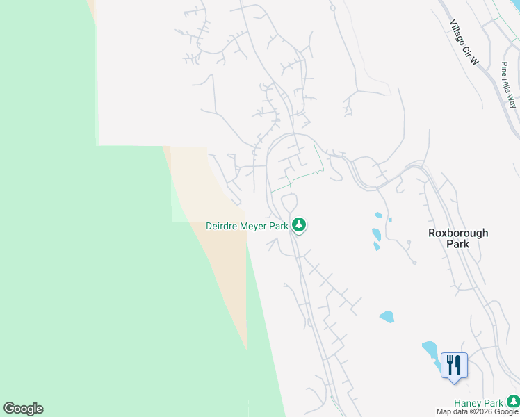 map of restaurants, bars, coffee shops, grocery stores, and more near 10907 Roxborough Drive in Littleton