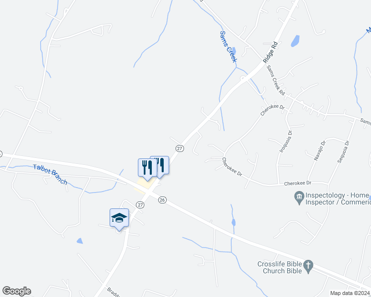 map of restaurants, bars, coffee shops, grocery stores, and more near 4125 Ridge Road in Westminster