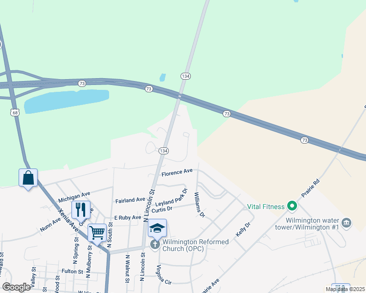 map of restaurants, bars, coffee shops, grocery stores, and more near 1147 Brownberry Drive in Wilmington