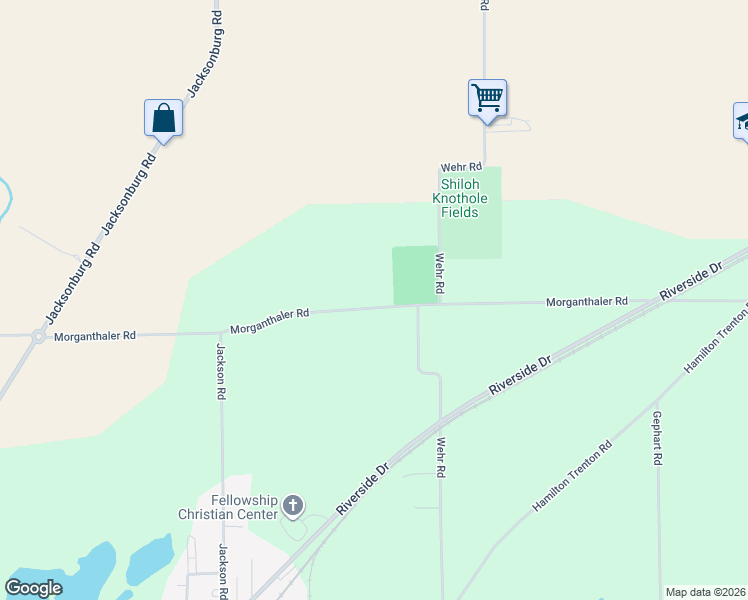 map of restaurants, bars, coffee shops, grocery stores, and more near 4422 Morganthaler Road in Hamilton