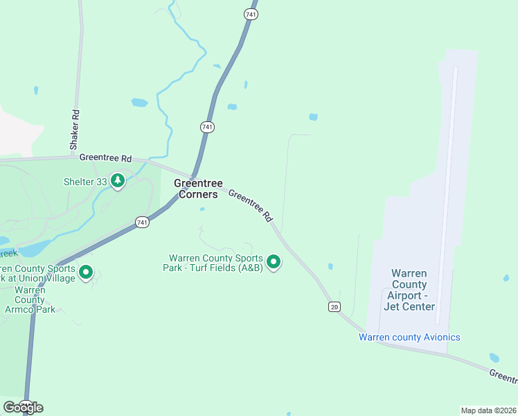 map of restaurants, bars, coffee shops, grocery stores, and more near 3080 County Highway 20 in Lebanon