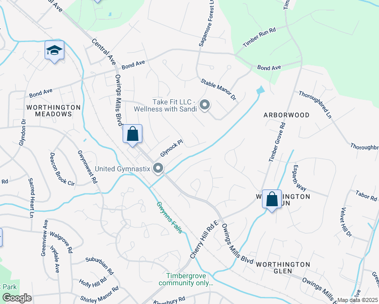 map of restaurants, bars, coffee shops, grocery stores, and more near 12286 Bonmot Place in Reisterstown