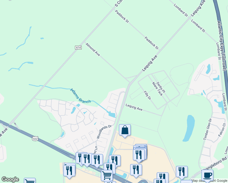 map of restaurants, bars, coffee shops, grocery stores, and more near 3425 Juniper Court in Hamilton