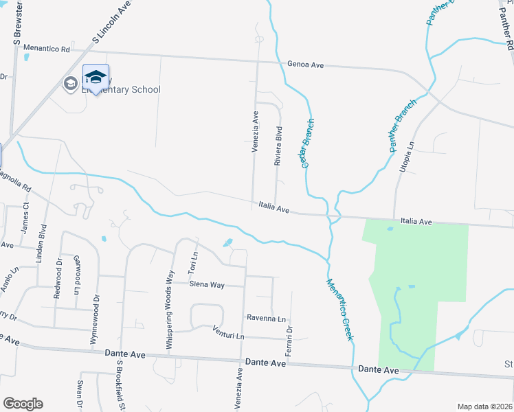 map of restaurants, bars, coffee shops, grocery stores, and more near 1453 Venezia Avenue in Vineland