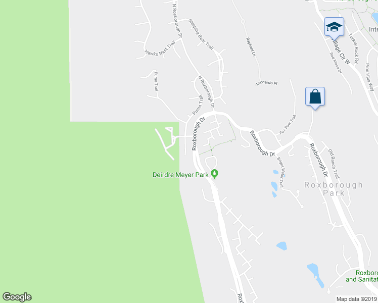 map of restaurants, bars, coffee shops, grocery stores, and more near 6860 Beaver Run in Littleton