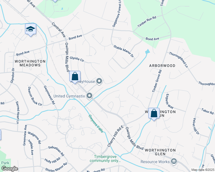 map of restaurants, bars, coffee shops, grocery stores, and more near 12286 Bonmot Place in Reisterstown