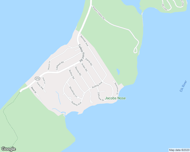 map of restaurants, bars, coffee shops, grocery stores, and more near 59 Darrel Road in North East