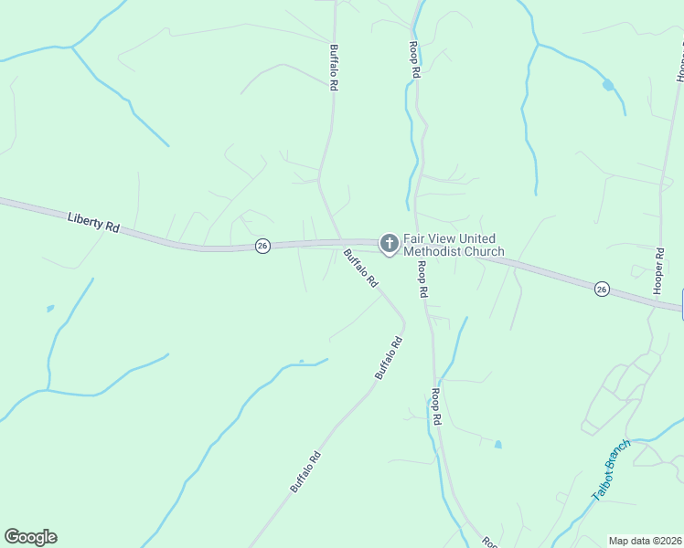 map of restaurants, bars, coffee shops, grocery stores, and more near 4020 Buffalo Road in Mount Airy