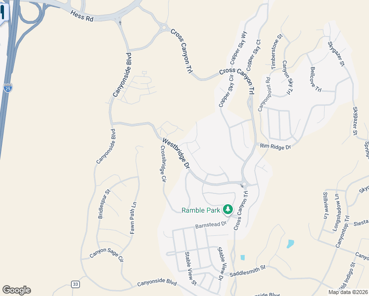 map of restaurants, bars, coffee shops, grocery stores, and more near 1415 Westbridge Drive in Castle Pines