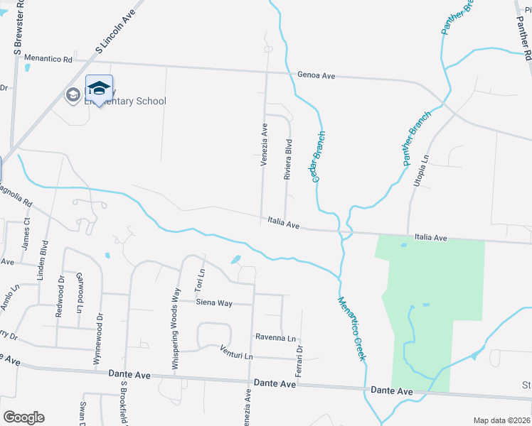 map of restaurants, bars, coffee shops, grocery stores, and more near 1453 Venezia Avenue in Vineland