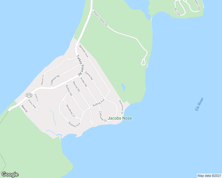 map of restaurants, bars, coffee shops, grocery stores, and more near 319 Rolling Avenue in North East