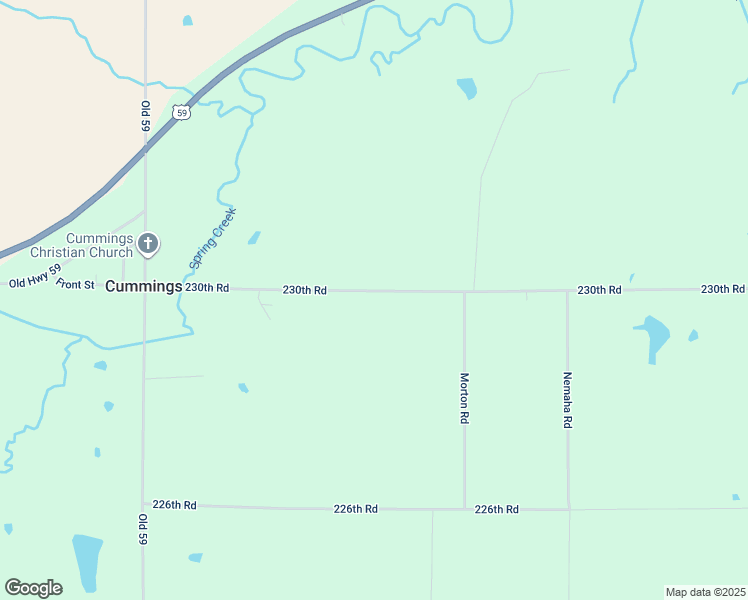 map of restaurants, bars, coffee shops, grocery stores, and more near 14334 230th Road in Cummings