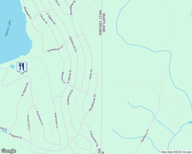 map of restaurants, bars, coffee shops, grocery stores, and more near 688 Windflower Drive in Terra Alta